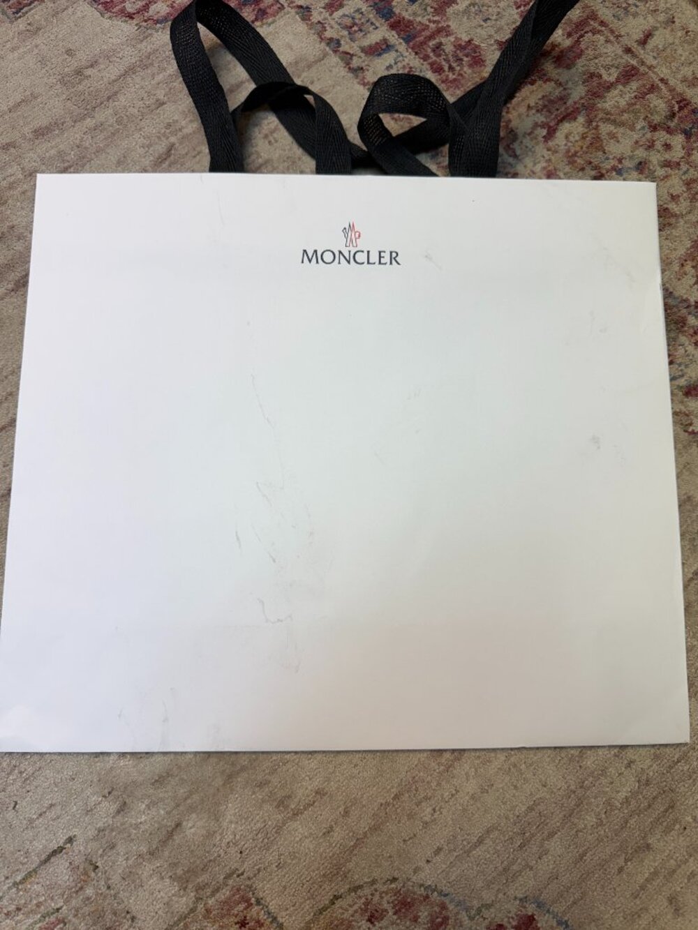 Moncler White Empty Shopping/ Tote Bag In Great Shape!